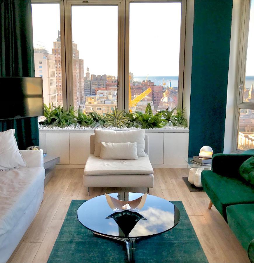 Central Penthouse With Spectacular Sea And City Views Genua Exteriör bild